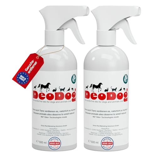 DeoDog Premium Geruchsentferner I 2X 500ml I Tiergeruch - Hundegeruch neutralsieren I Hundeparfüm - Geruchsneutralisierer Auto, Sofa, Couch – Textilerfrischer Spray, Anti Urin mit Tiefenwirkung DeoDog Premium Geruchsentferner I 2X 500ml I Tiergeruch - Hundegeruch neutralsieren I Hundeparfüm - Geruchsneutralisierer Auto, Sofa, Couch – Textilerfrischer Spray, Anti Urin mit Tiefenwirkung von DeoDog