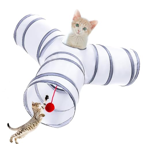 Deofun Katzentunnel-Spielzeug, Tunnel für Indoor-Katzen, zusammenklappbar, interaktives Spielzeug mit Bällen für Kaninchen, Kätzchen, Frettchen, Welpen Deofun Katzentunnel-Spielzeug, Tunnel für Indoor-Katzen, zusammenklappbar, interaktives Spielzeug mit Bällen für Kaninchen, Kätzchen, Frettchen, Welpen von Deofun