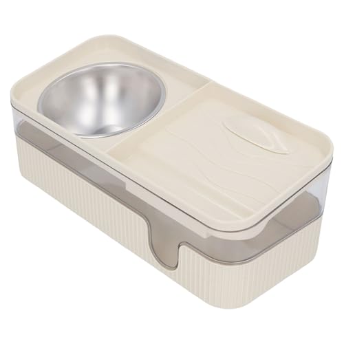 Depisuta Automatischer Katzenfutter- und Wasserspender, Großer Kapazitätstiled Erhöhter Haustierwasserer mit Filter- und Zirkulations -Fütterungsstation aus Edelstahlschalen von Depisuta