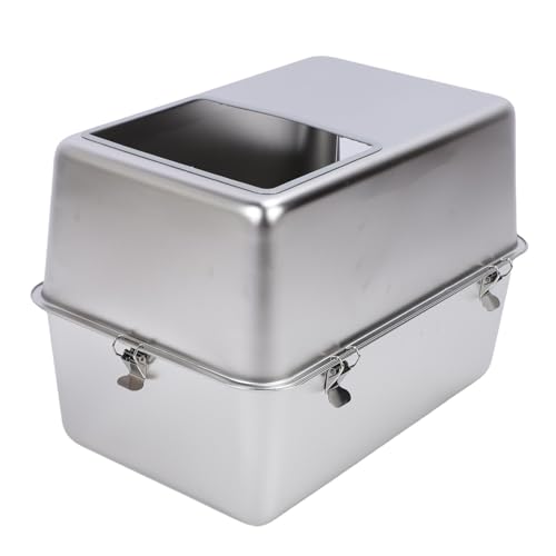Depisuta Geschlossener Edelstahl -Katzenkasten mit Deckel, Top -Eingangsboxen mit Großer Kapazität mit Hohen Seiten, Anti -Leckage, Non -Geruch, Einfache Reinigung für Große Katzen Depisuta Geschlossener Edelstahl -Katzenkasten mit Deckel, Top -Eingangsboxen mit Großer Kapazität mit Hohen Seiten, Anti -Leckage, Non -Geruch, Einfache Reinigung für Große Katzen von Depisuta