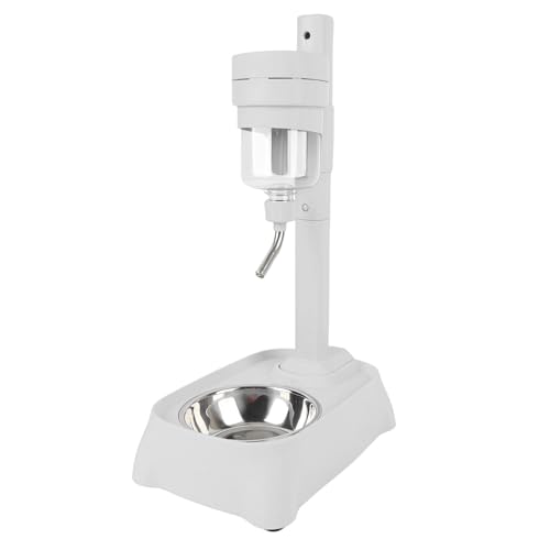 Depisuta Haustierstehender Wasserspender, Höhe Einstellbare Automatische Katzenwasserfuttermittel mit Edelstahl -Lebensmittelschale 500Ml Kleine Haustier -Trinkfuttermittel für (Elegantes von Depisuta