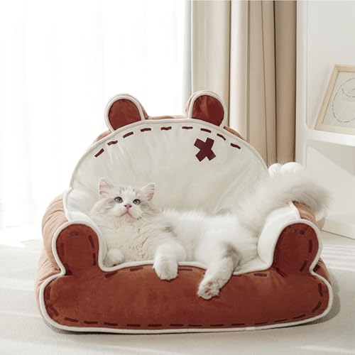 Depisuta Katzencouchbett, Wasserdichtes Katzensofa mit Abnehmbarem, Waschbarem Bezug, 24,41 X 18,31 X 18,11 Zoll, Haustiercouchbett mit Rutschfester Unterseite, Katzenstuhl für Katzen Im Depisuta Katzencouchbett, Wasserdichtes Katzensofa mit Abnehmbarem, Waschbarem Bezug, 24,41 X 18,31 X 18,11 Zoll, Haustiercouchbett mit Rutschfester Unterseite, Katzenstuhl für Katzen Im von Depisuta