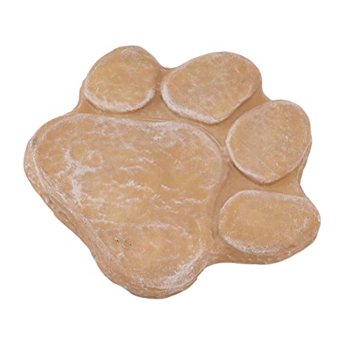Depisuta Pet Memorial Stone, Robuster Harz Pawprint Gartenmarker mit Personalisiertem Gravur Zum Verlust des Hundes (Sandiges Gelb) von Depisuta