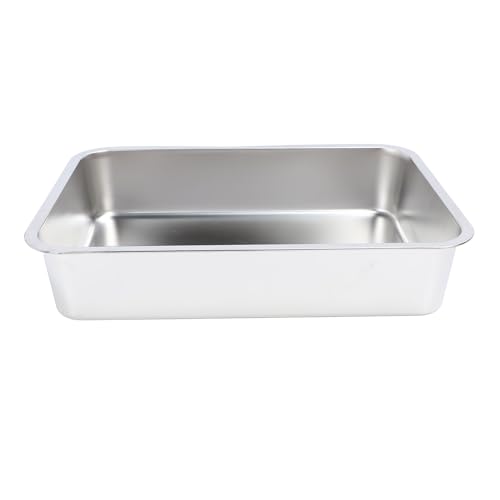 Katzentoilette aus Edelstahl, Offene Metalltoilette mit Hohen Seiten, Katzentoilette, Spritzwassergeschützte und Antihaftbeschichtete Katzentoilette, Geruchshemmende Katzentoilette aus Edelstahl, Offene Metalltoilette mit Hohen Seiten, Katzentoilette, Spritzwassergeschützte und Antihaftbeschichtete Katzentoilette, Geruchshemmende von Depisuta