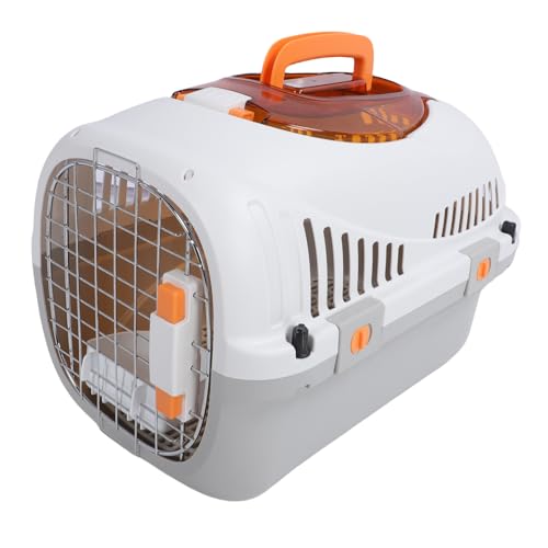 Plastik-Hundekiste, Airline Approved Cat Kennel mit Handgriff, Große Raumbelüftung Tragbarer Transportbehälter für Haustiere Mehrere extra große Katzentransportboxen für Outdoor von Depisuta