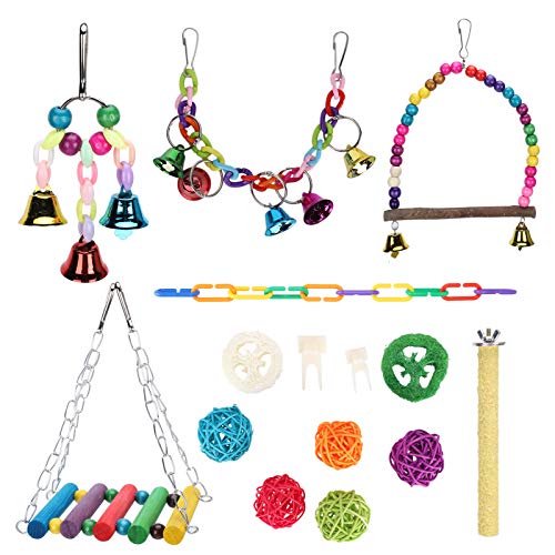 Vogelschaukel Spielzeug, 15Pcs gemischte Farbe Hängematte Schaukel Spielzeug Kleiner Vogelkäfig Spielzeug Vogel Klettern hängende Hängematte für Wellensittich, Sittich Vogelschaukel Spielzeug, 15Pcs gemischte Farbe Hängematte Schaukel Spielzeug Kleiner Vogelkäfig Spielzeug Vogel Klettern hängende Hängematte für Wellensittich, Sittich von Depisuta