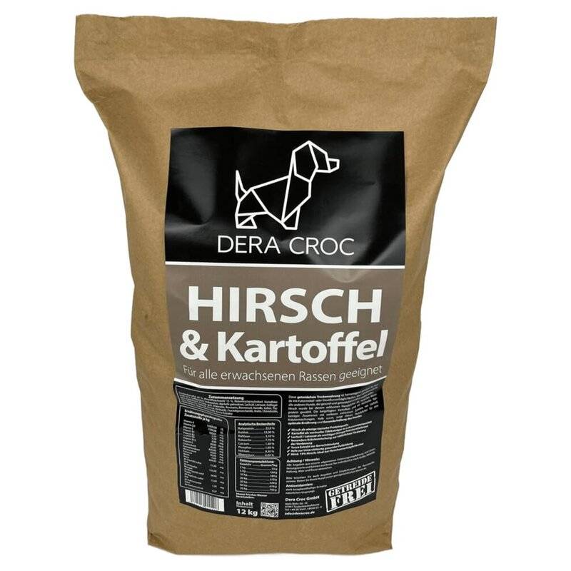 Dera Croc Hirsch & Kartoffel - 15 kg (Verpackung beschädigt) (22,58 € pro 1 kg) von Dera Croc