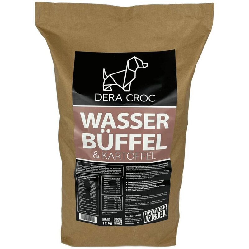 Dera Croc Wasserbüffel/Rind & Kartoffel - 3 kg (6,30 € pro 1 kg) von Dera Croc