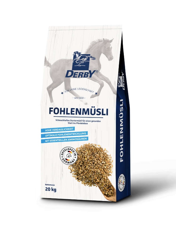 Derby Fohlenmüsli 20 kg  Für den gesunden Start von Derby