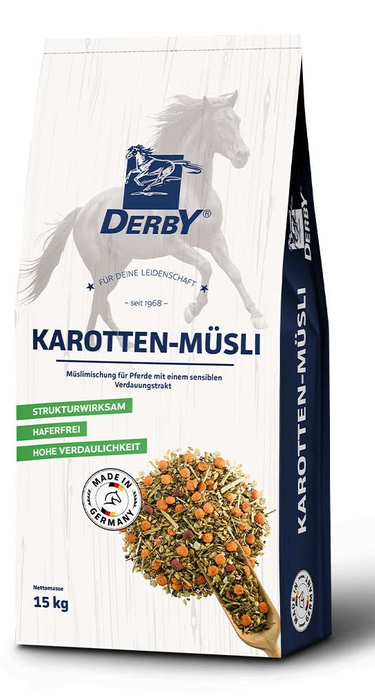 Derby Karotten-Müsli 15 kg  Schmackhaft & Haferfrei von Derby