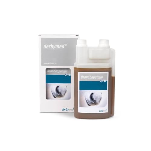 derbymed Bronchopulmin für Pferde | 1000 ml | Flüssiges Ergänzungsfuttermittel für Pferde | Kann zum Erhalt der physiologischen Abwehrfunktion der Atemwege beitragen | Mit Fenchel von derbymed