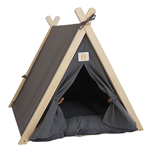 Haustier-Tipi-Zelt, Weicher, Großer Raum, Tragbar, Universelles Haustier-Zeltbett, Katzenschlafbett, Katzennest, Haustiermattenbetten, Möbel, Haustierbett für Hunde, Katzen, die Sich Ausruhen(Grau) Haustier-Tipi-Zelt, Weicher, Großer Raum, Tragbar, Universelles Haustier-Zeltbett, Katzenschlafbett, Katzennest, Haustiermattenbetten, Möbel, Haustierbett für Hunde, Katzen, die Sich Ausruhen(Grau) von Derefine