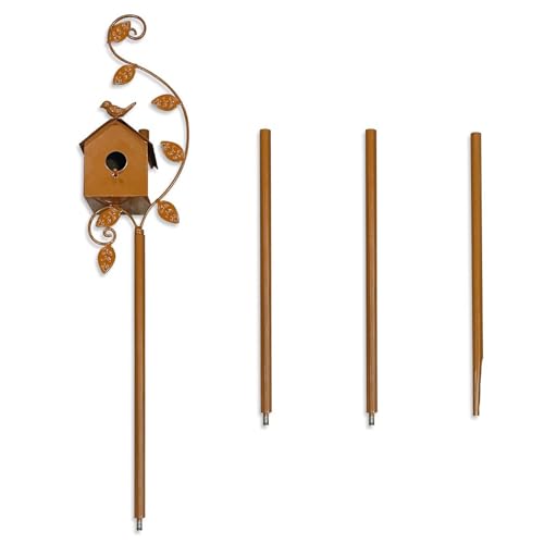 Metall-Vogelhaus-Pfahl, Kupfer-Vogelhaus Im Used-Look, Dekorativer Garten-Vogelhaus-Pfahl für Den Außenbereich, Vogelhäuser für die Gartendekoration Im Freien Metall-Vogelhaus-Pfahl, Kupfer-Vogelhaus Im Used-Look, Dekorativer Garten-Vogelhaus-Pfahl für Den Außenbereich, Vogelhäuser für die Gartendekoration Im Freien von Derefine