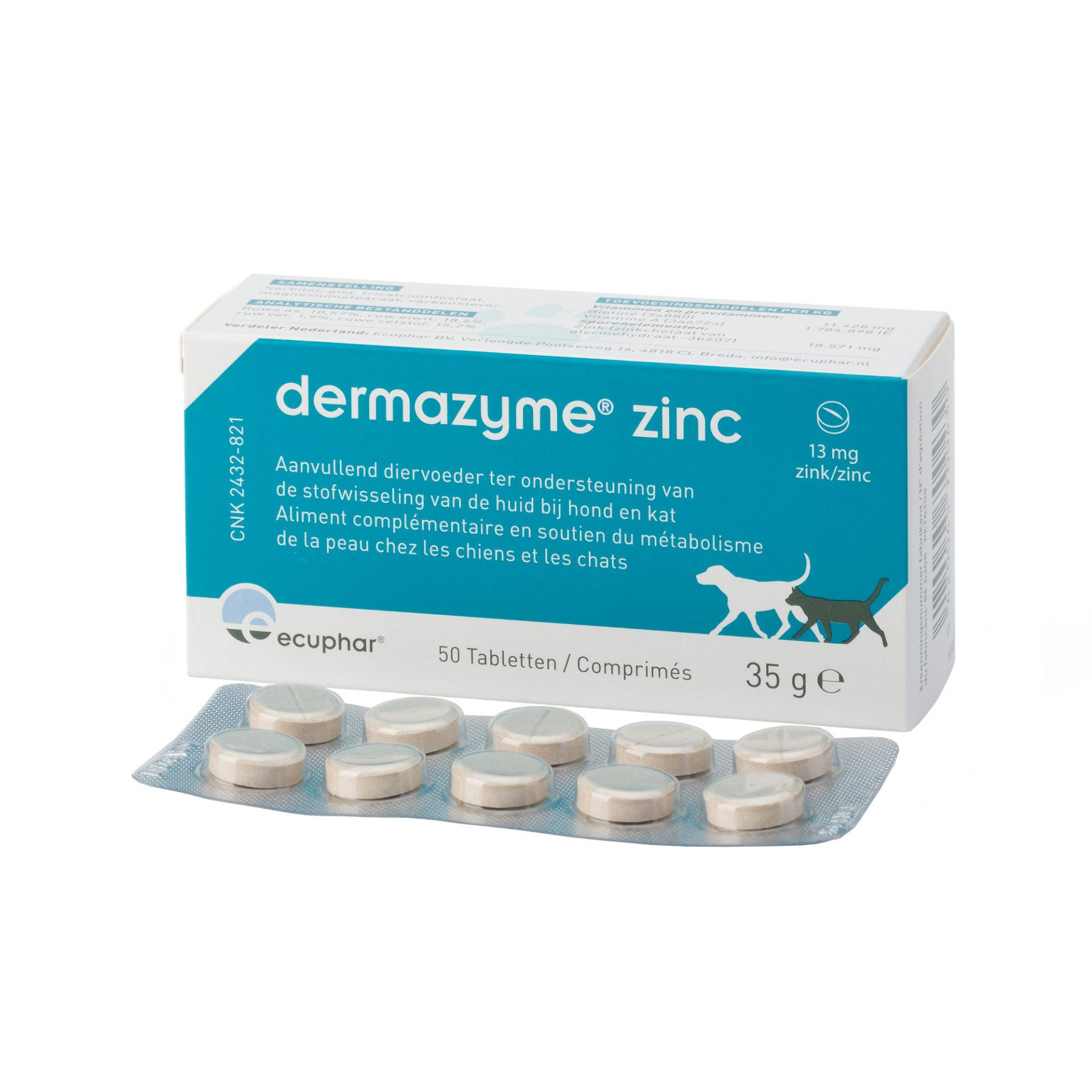 Dermazyme Zinc - 50 Tabletten von Dermazyme
