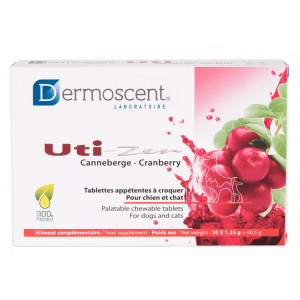 Dermoscent Uti-Zen Cranberry Tabletten für Hund und Katze 30 Tabletten von Dermoscent