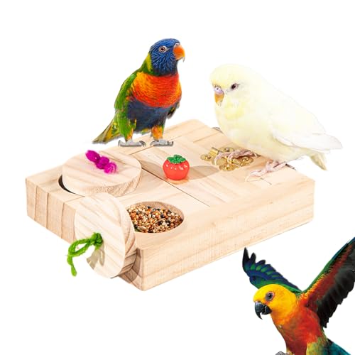 Derwrtup Papageien Futterspielzeug - Vogel Kauspielzeug,Interaktives Spielzeug Zur Geistigen Förderung Mit Naturholz-Schnabelpflege Für Nistverhalten Flugübungen Und Sicheren Käfigspielplatz Derwrtup Papageien Futterspielzeug - Vogel Kauspielzeug,Interaktives Spielzeug Zur Geistigen Förderung Mit Naturholz-Schnabelpflege Für Nistverhalten Flugübungen Und Sicheren Käfigspielplatz von Derwrtup