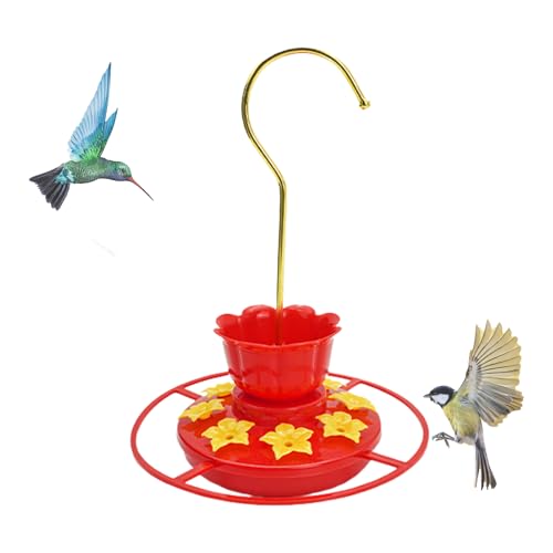 Derwrtup für Kolibris | Teller für 8 Häfen mit Ameisen- und Bienenschutz in Blumenform, Außendekoration für Garten und Balkon von Derwrtup