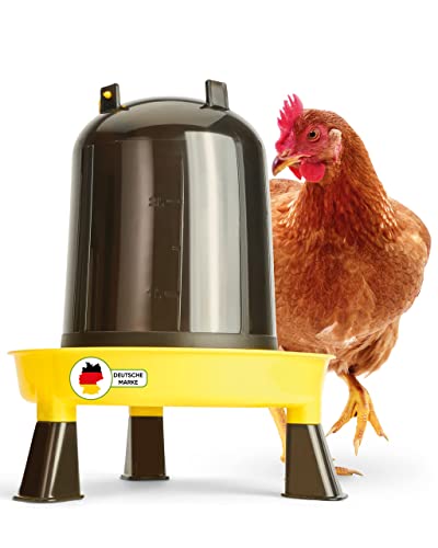 DESCENA® Hühnertränke 3l: Geflügeltränke Hühner I Tränke Hühner zum Aufhängen I Hühnertränke Winter - Größe verstellbar I Hühnerstall Zubehör I Hühner Tränkeautomat von Descena