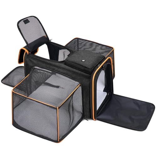 Desfir Tragetasche für Katzen und Hunde, 5 Seiten offene Türen, 2 Seiten erweiterbar, große weiche Seiten, Haustier-Tragetasche mit abnehmbarem Pad, 48,3 x 30,5 x 30,5 cm, für Kätzchen, Kaninchen Desfir Tragetasche für Katzen und Hunde, 5 Seiten offene Türen, 2 Seiten erweiterbar, große weiche Seiten, Haustier-Tragetasche mit abnehmbarem Pad, 48,3 x 30,5 x 30,5 cm, für Kätzchen, Kaninchen von Desfir