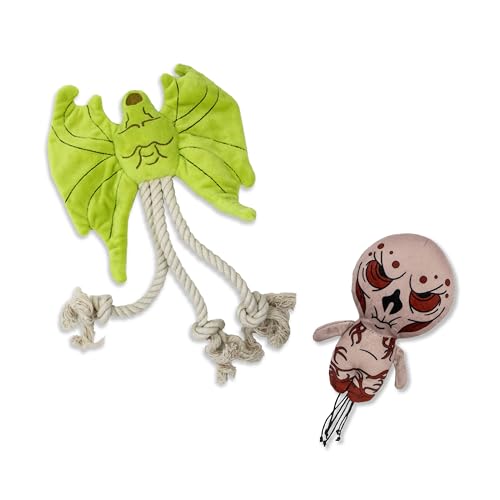 design LAB, Inc. Stranger Things Offizielles Merchandise-Produkt, Hundespielzeug aus Seil und Plüsch, Vecna & Demobat, 2er-Pack, Quietscht für interaktives Spielen design LAB, Inc. Stranger Things Offizielles Merchandise-Produkt, Hundespielzeug aus Seil und Plüsch, Vecna & Demobat, 2er-Pack, Quietscht für interaktives Spielen von Design LAB Inc.