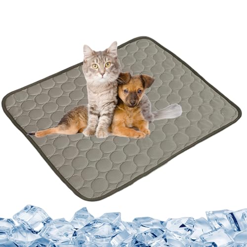 DesignHeim hundematten Kühlmatte Hunde Katzen Matte Selbstkühlende Waschbar rutschfest Atmungsaktiv Waschbares Hundekissen für Sommer (Kaffee, XXL) von DesignHeim