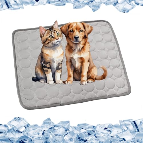Kühlmatte für den Sommer 2025 Kühlmatte Hund Hundekühlmatte für Hunde & Katzen selbstkühlende Matte für Haustiere Sommer Haustier Eis-Pad abriebfest und bissfest natürliche Kühlung (Hellgrau, XS) Kühlmatte für den Sommer 2025 Kühlmatte Hund Hundekühlmatte für Hunde & Katzen selbstkühlende Matte für Haustiere Sommer Haustier Eis-Pad abriebfest und bissfest natürliche Kühlung (Hellgrau, XS) von DesignHeim