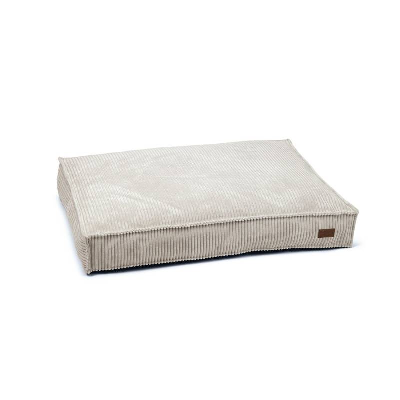 Designed by Lotte Hundekissen Cord Ribbed hellgrau 100x70x15cm von Designed by Lotte