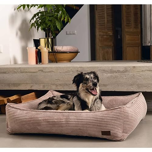 Designed by Lotte Ribbed - Hundebett - Rosa - 80x70x22 cm von Designed by Lotte