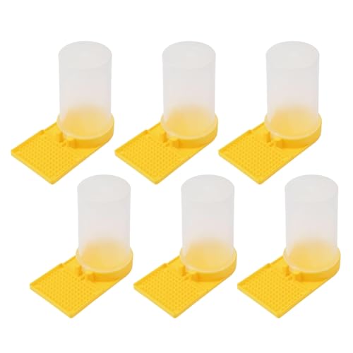 Desikixudy 6PCS Bienenbewässerungsstation, Bienenbecher, Wasser für Bienen, Garten, Bienentrinken, Imkereiausrüstung, Honigbienenstock-Eingangsfutterstation, Langlebig, Einfache Installation, Einfach von Desikixudy