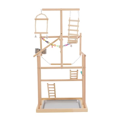 Papageienständer, Vogelspielplatz Vogelspielzeug 4-stöckiger Papageienspielplatz, für kleine und mittelgroße Vögel 48 * 33,5 * 94,5 cm Papageienständer, Vogelspielplatz Vogelspielzeug 4-stöckiger Papageienspielplatz, für kleine und mittelgroße Vögel 48 * 33,5 * 94,5 cm von Dettchan
