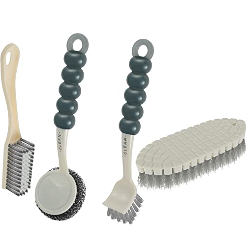 Deuson 4-teiliges Reinigungsbürsten-Set, komplettes Scheuerbürsten-Set, Küchen-Spülbürste mit komfortablem Griff, biegbare Scheuerbürste, tragbare Schuhreinigungsbürste, Flasche, Badezimmerbürste für Deuson 4-teiliges Reinigungsbürsten-Set, komplettes Scheuerbürsten-Set, Küchen-Spülbürste mit komfortablem Griff, biegbare Scheuerbürste, tragbare Schuhreinigungsbürste, Flasche, Badezimmerbürste für von Deuson