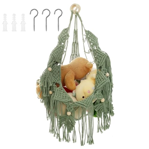 Deuson Stuffy Hängematte aus Baumwollseil, Stofftier-Spielzeug, Hängematte, großes Fassungsvermögen, Plüschtiernetz, platzsparend, Spielzeug-Hängematte, Eck-Hängematte, Spielzeug-Organizer für Ecken, Deuson Stuffy Hängematte aus Baumwollseil, Stofftier-Spielzeug, Hängematte, großes Fassungsvermögen, Plüschtiernetz, platzsparend, Spielzeug-Hängematte, Eck-Hängematte, Spielzeug-Organizer für Ecken, von Deuson