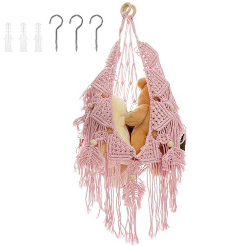 Deuson Stuffy Hängematte aus Baumwollseil, Stofftier-Spielzeug-Hängematte, großes Fassungsvermögen, Plüschtiernetz, platzsparend, Spielzeug-Hängematte, Eck-Hängematte, Spielzeug-Organizer für Ecken, Deuson Stuffy Hängematte aus Baumwollseil, Stofftier-Spielzeug-Hängematte, großes Fassungsvermögen, Plüschtiernetz, platzsparend, Spielzeug-Hängematte, Eck-Hängematte, Spielzeug-Organizer für Ecken, von Deuson