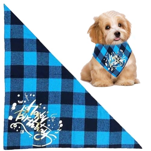 Hundehalstuch, Dreieckstuch für Haustiere, Hundehalstuch, Dreieckschal, Kleidung, niedliche Fliege für Hunde, Geburtstagsparty-Dekorationen (blau) von Devenirriche
