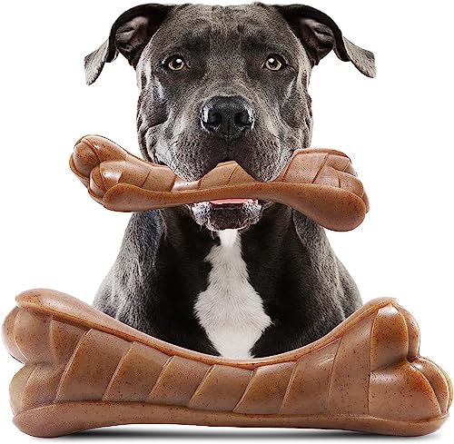Kauspielzeug für aggressive Kauer, unzerstörbares Hundespielzeug, langlebiges Hundespielzeug, Hundespielzeug, extrem zahnende Kauspielzeuge für mittelgroße und große Hunderassen von Devolamn