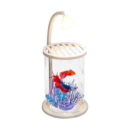 Dewireaey Desktop Aquarium | Beleuchtetes Multifunktions Aquarium - Verdickte Zierdekoration - Tischdekoration Dewireaey Desktop Aquarium | Beleuchtetes Multifunktions Aquarium - Verdickte Zierdekoration - Tischdekoration von Dewireaey