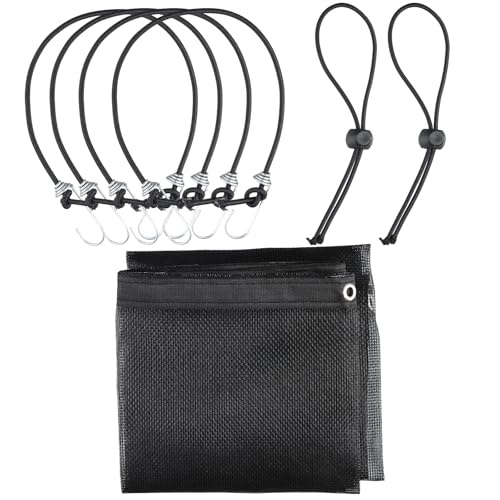 Dewocke Hundenetz Auto, 115 x 62 cm Hundegitter Auto Universal, Hunde Auto Barriere mit Seil Einstellen und Haken, Schwarz Auto Sicherheitsnetz Rücksitz Trennnetz Haustier für SUV-Pickup, Kleinwagen von Dewocke