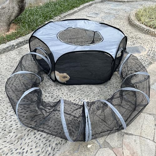 Kleintier-Laufstall mit Tunnel-Pop-Up-Meerschweinchen-Laufstall, faltbares Outdoor- und Indoor-Haustierzelt für Kaninchen, Chinchillas und Frettchen Kleintier-Laufstall mit Tunnel-Pop-Up-Meerschweinchen-Laufstall, faltbares Outdoor- und Indoor-Haustierzelt für Kaninchen, Chinchillas und Frettchen von Dewonch