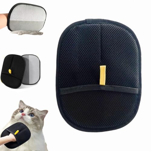 Dewppxi Fellmagnet Handschuh, Tierhaarentfernung Shandschuh für Katzen & Hunde, Doppelseitige Fellpflegehandschuhe, Upgrade Effiziente Pflegehandschuhe für Tierhaare, Tierhaar Tschüss (1 Stück) von Dewppxi