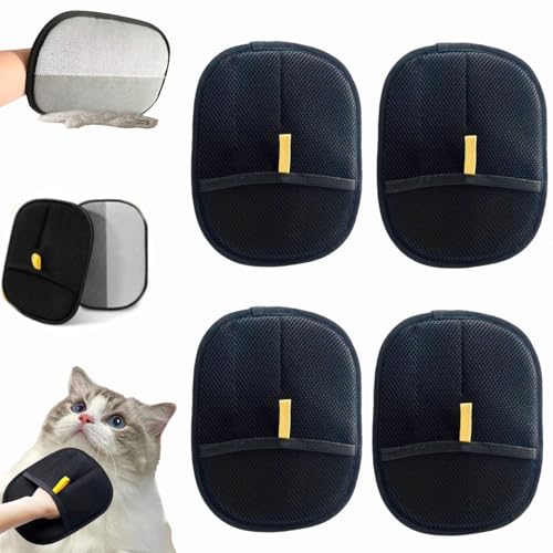 Dewppxi Fellmagnet Handschuh, 2025 New Pet Hair Remover Glove - Wiederverwendbare Antistatische Handschuhe, Katzen Handschuhe Fellpflege Für Reinigung und Schönheits (4 Stück) von Dewppxi
