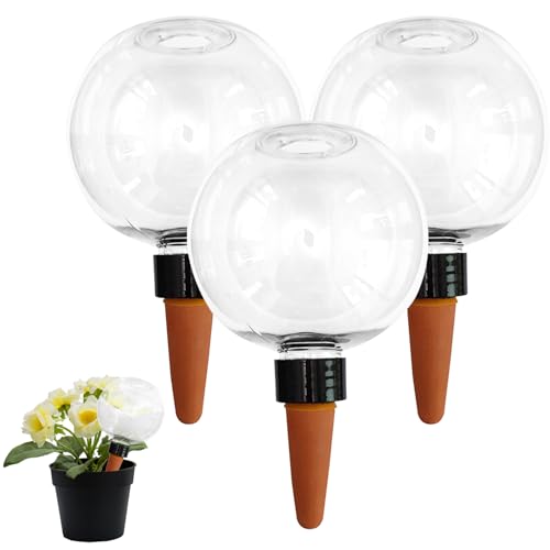 Dewppxi Selfs Bewässerungskugeln, 500ml Pflanzenbewässerung Indoor Outdoor, Automatische Wasserspender Pflanzen, Pflanzen Automatische Bewässerungsstäbe (3 Stück) von Dewppxi