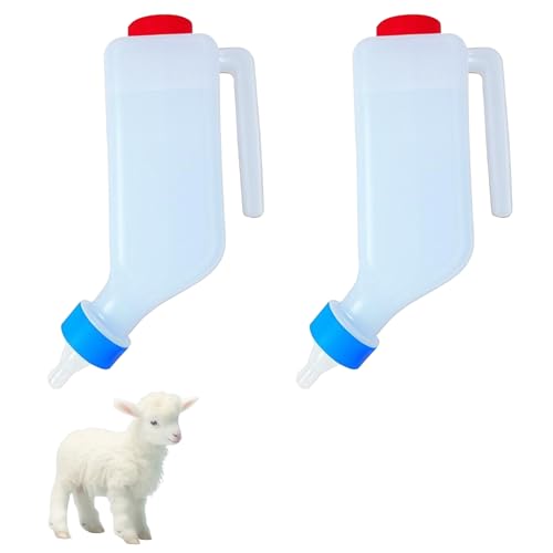 Goat Bottles for Feeding Baby Goats, Lamb Feeding Bottle, 500/800ml Lamb Baby Bottle with Scale, Hangable Lamb Bottle for Feeding Dogs, Cow, Sheep and Goat Lambing (500ML,2Stück) von Dewppxi