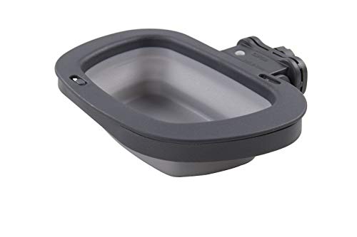 Dexas PW275432429 Collapsible Kennel Bowl, 2,5 Cups, Light Grey, M, 1 stück von Dexas