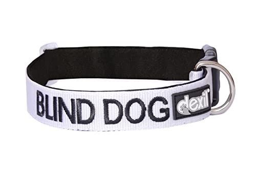 Blinden Hund Farbkodiertes Nylon breiter großer L-XL Schnalle Hundehalsband (No / Begrenzte Sight) verhindert Unfälle durch Warnung Sonstige Ihren Hund im Voraus von Dexil
