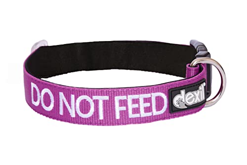 nicht füttern Kragen lila farbcodierte S M L XL Hund verhindert Unfälle durch andere im Voraus warnen (Groß xlarge 38-64cm ) von Dexil