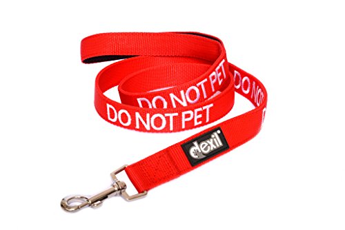 Do Not Pet Hundeleine, gepolstert, 60 cm, 120 cm, 180 cm, verhindert Unfälle, indem andere vor Ihrem Hund im Voraus warnen (120 cm). von Dexil