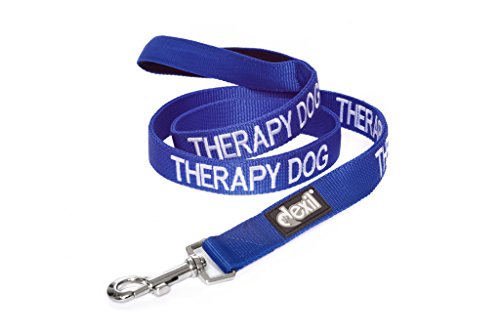 Dexil Limited Therapy Dog Hundeleine, gepolstert, 60 cm, 120 cm, 180 cm, Blau (120 cm) von Dexil