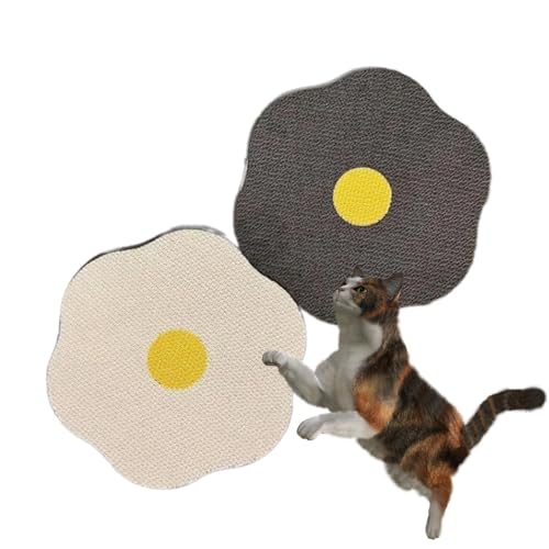 Blumenkratzmatte für Katzen an der Wand, Katzen-Wandkratzer Wellpappe, Anti-Kratz-Möbelschutz, Kratzer, Katzenmöbelschutz, Katzenkratzmatte für Wand, Boden (Schwarz + Weiß) von Deysen