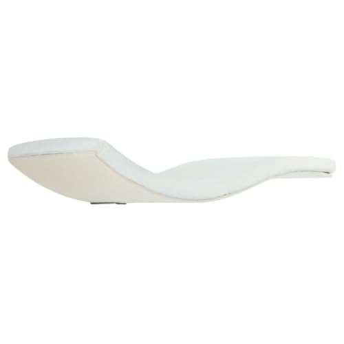 Dezain® Pet - Katzenliege Chill Deluxe von Cosy and Dozy - Katzenbrett aus Holz (Ahorn) – mit Auflage in Beige (Fluffy Ecru) – Set aus Katzenbett & Katzenspielzeug – 90 x 41 x 4 cm von Dezain