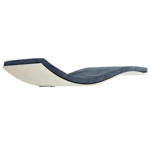 Dezain® Pet - Katzenliege Chill Deluxe von Cosy and Dozy - Katzenbrett aus Holz (Ahorn) – mit Auflage in Dunkelgrau (Dark Grey) – Set aus Katzenbett & Katzenspielzeug – 90 x 41 x 4 cm von Dezain